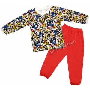 Пижама за момче щампа в червено