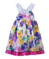 Детска рокля с плетени презрамки