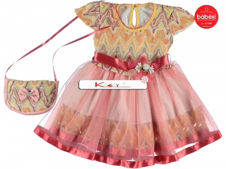 Уникална детска рокля с чантичка за момиче